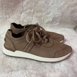 UGG Womens 8.5M Adaleen  Leather Sneakers Shoes Brown 1109539 Athleisure Casual